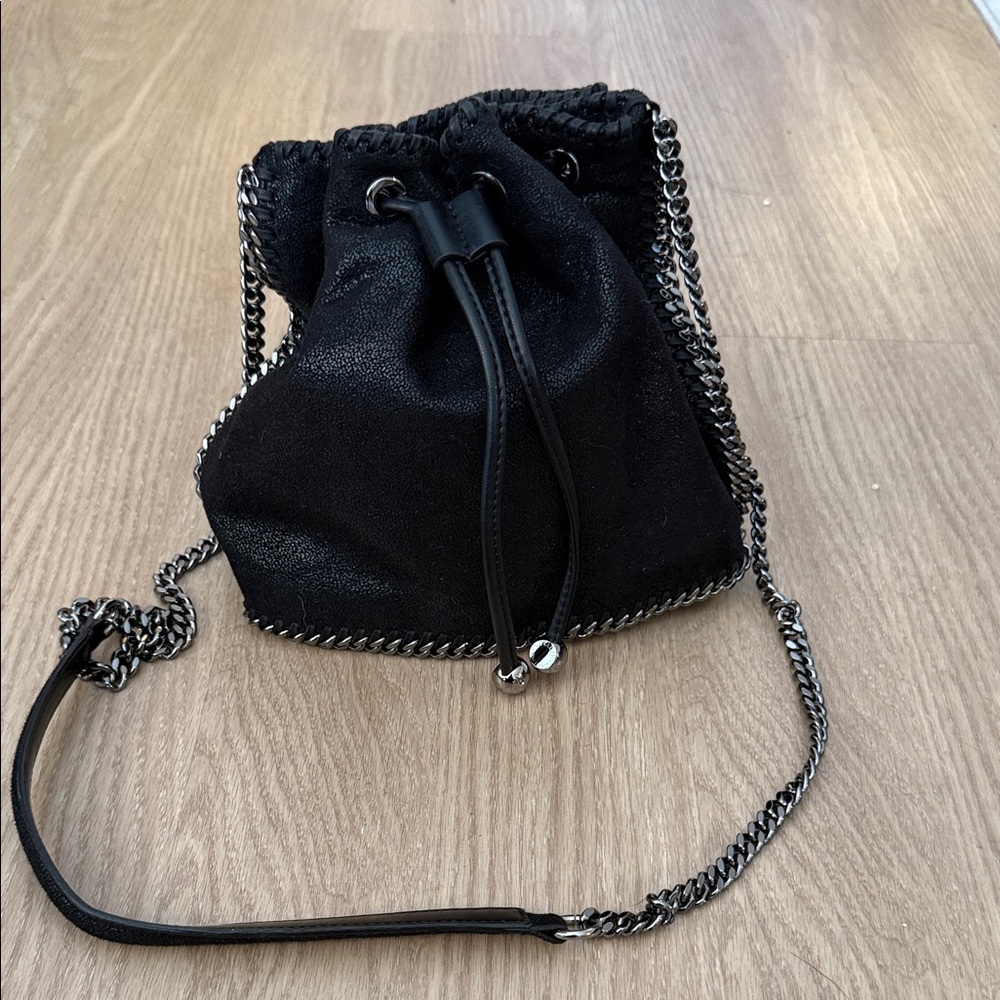 Stella Mccartney Black Drawstring Mini Crossbody … - image 1